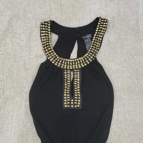 Bisou Bisou black wide leg jumpsuit rompers size 8 - Picture 3 of 13